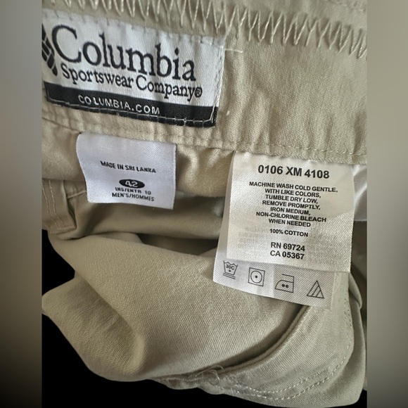 Men’s Columbia Flat Front Cargo Pocket Khaki‎ Shorts size 42 - Picture 4 of 4